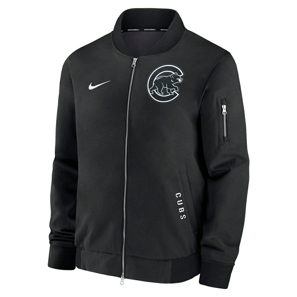 Chicago Cubs 2026 MLB Authentic Dugout Bomber Jacket Black - Taass Online
