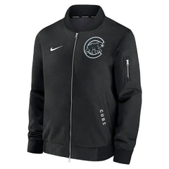 Chicago Cubs 2026 MLB Authentic Dugout Bomber Jacket Black - Taass Online