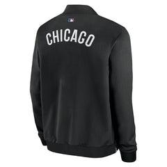 Chicago Cubs 2026 MLB Authentic Dugout Bomber Jacket Black - Taass Online