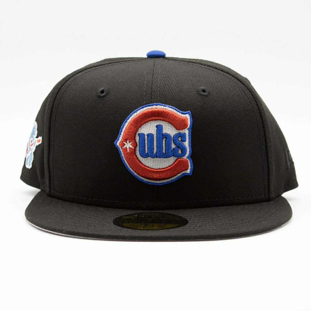Chicago Cubs Alternate Logo 59FIFTY Fitted MLB Cap Black - Taass discount