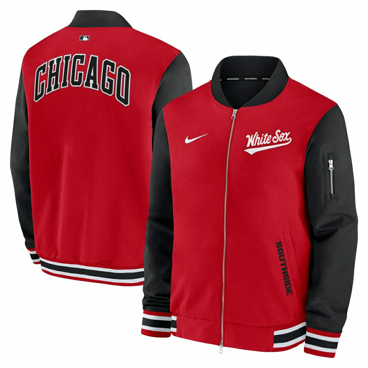 Chicago White Sox City Connect 2026 MLB Authentic Dugout Bomber Jacket Red - Taass sale