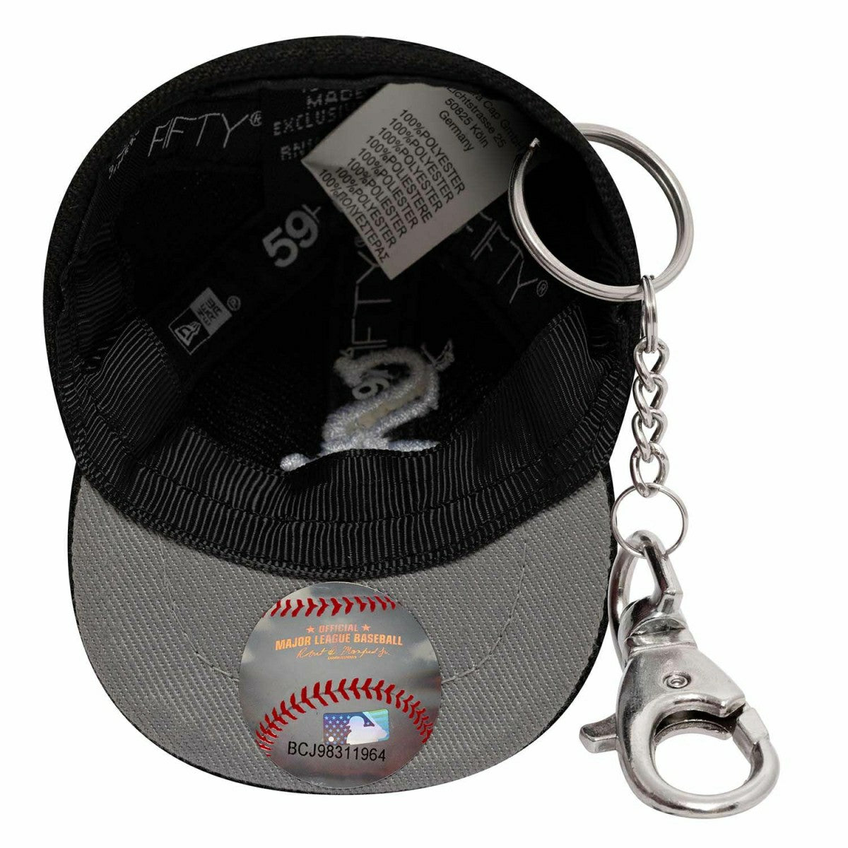 Chicago White Sox MLB Mini Cap Mini Cap Key Chain Black - Taass for sale