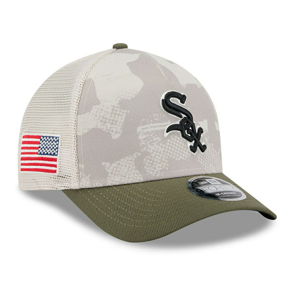 Chicago White Sox 2025 MLB Armed Forces 9FORTY M-Crown A-Frame Snapback Cap - Taass Online