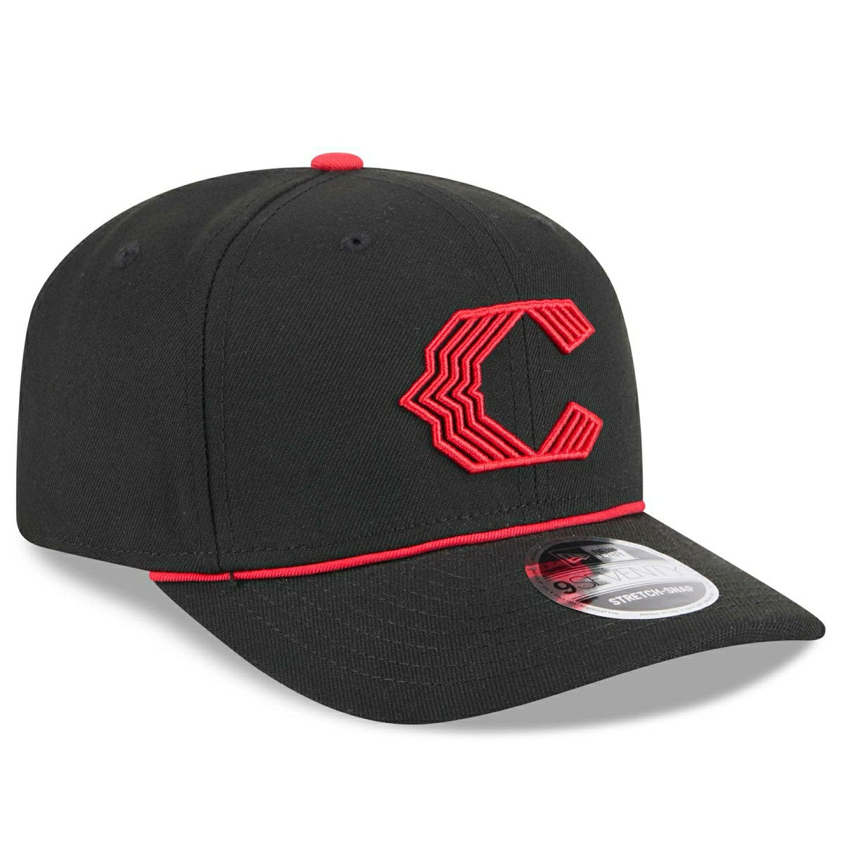 Cincinnati Reds MLB City Connect Stretch-Snap 9SEVENTY Cap Black - Taass for sale