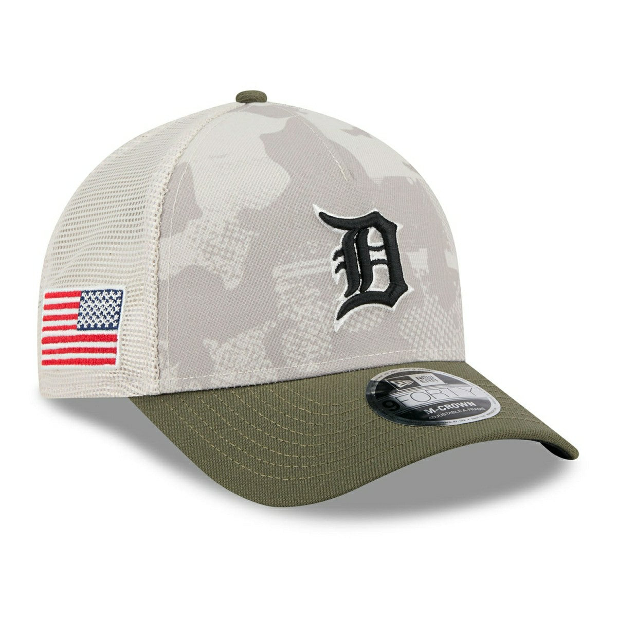 Detroit Tigers 2025 MLB Armed Forces 9FORTY M-Crown A-Frame Snapback Cap - Taass discount