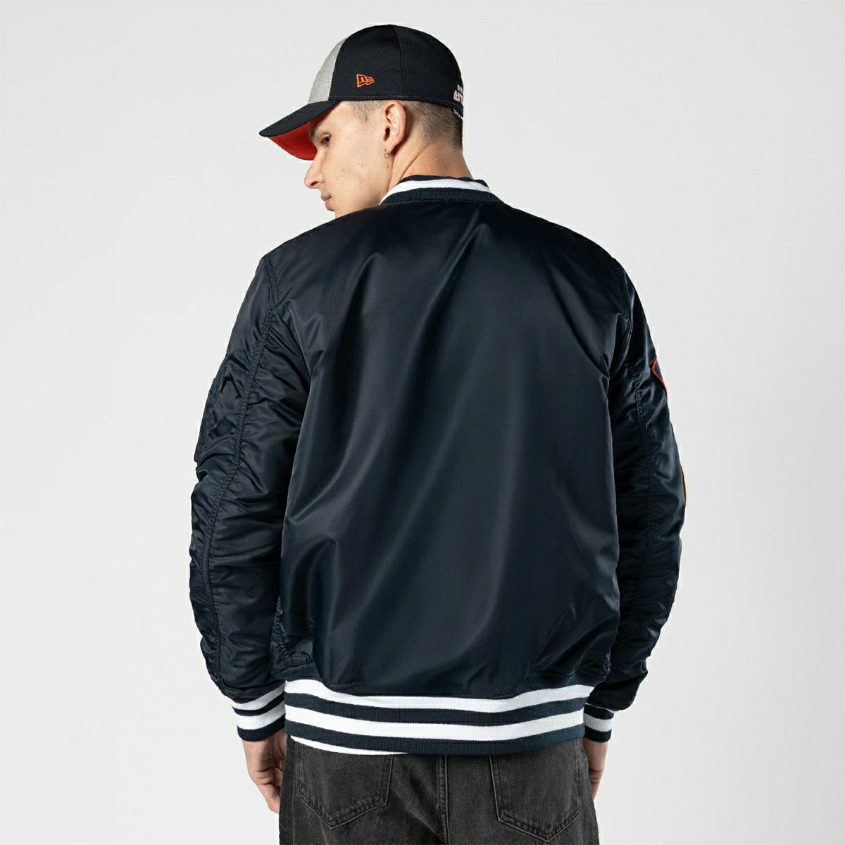 Houston Astros Alpha Industries MA-1 MLB Bomber Jacket Navy - Taass sale
