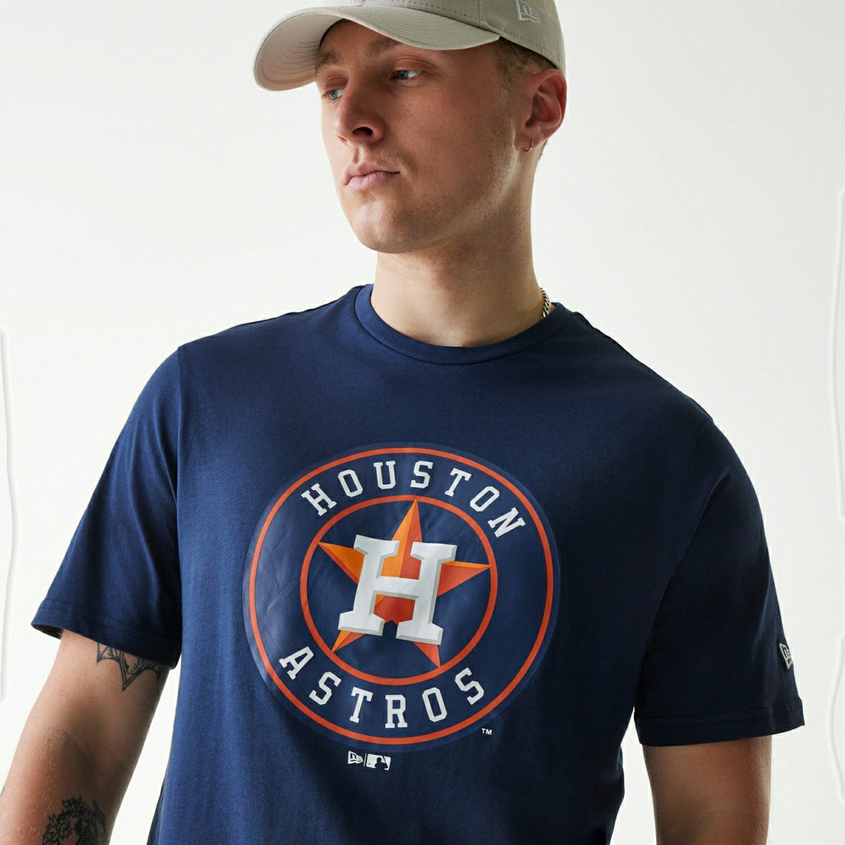 Houston Astros Team Logo New Era MLB T-Shirt Navy - Taass outlet