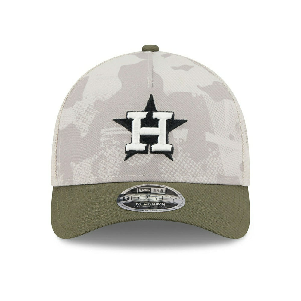 Houston Astros 2025 MLB Armed Forces 9FORTY M-Crown A-Frame Snapback Cap - Taass for sale
