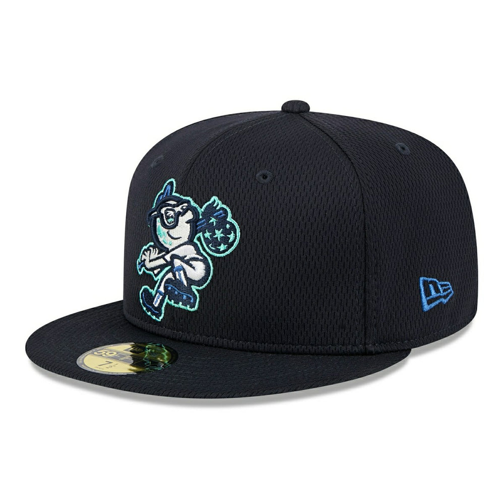 Ashville Tourists MiLB Batting Practice Authentic 59FIFTY Fitted Cap Navy - Taass discount