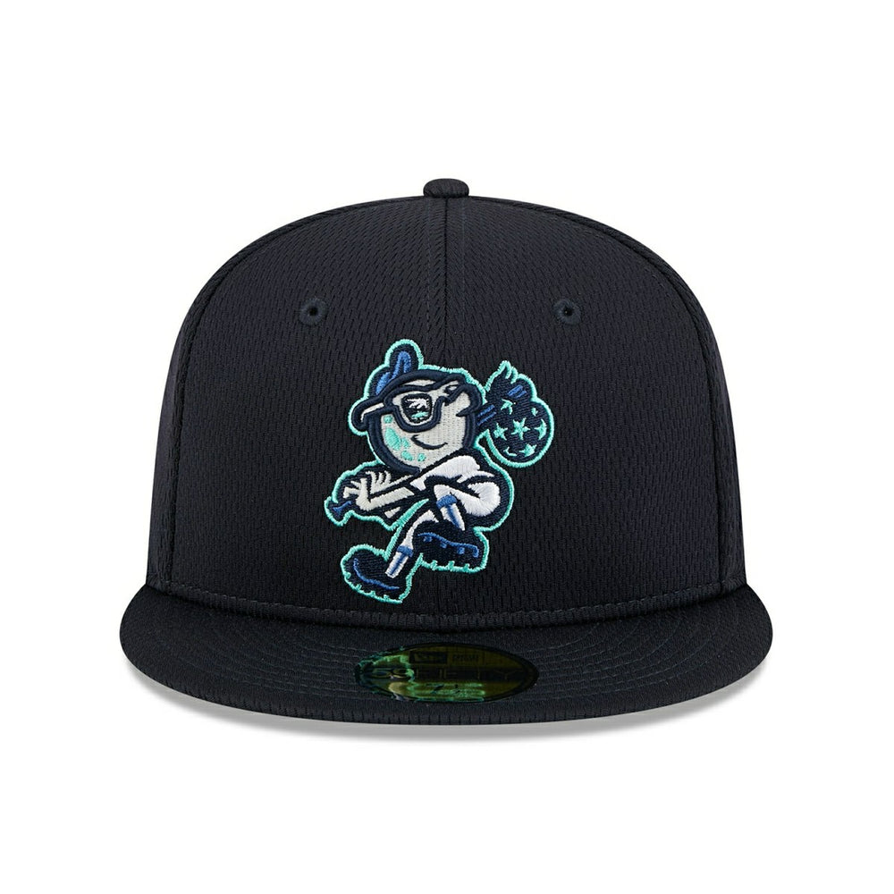 Ashville Tourists MiLB Batting Practice Authentic 59FIFTY Fitted Cap Navy - Taass discount