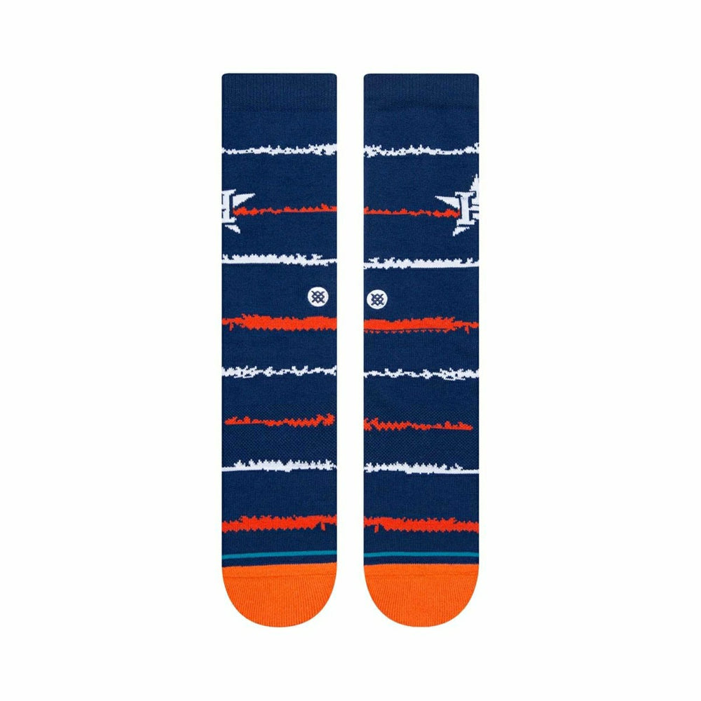 Houston Astros Chalk Stance MLB Crew Socks Blue - Taass sale