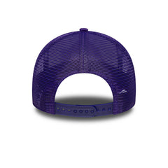 Los Angeles Lakers 17-Time Champion Side Patch Trucker Adjustable NBA Cap Purple - Taass on sale