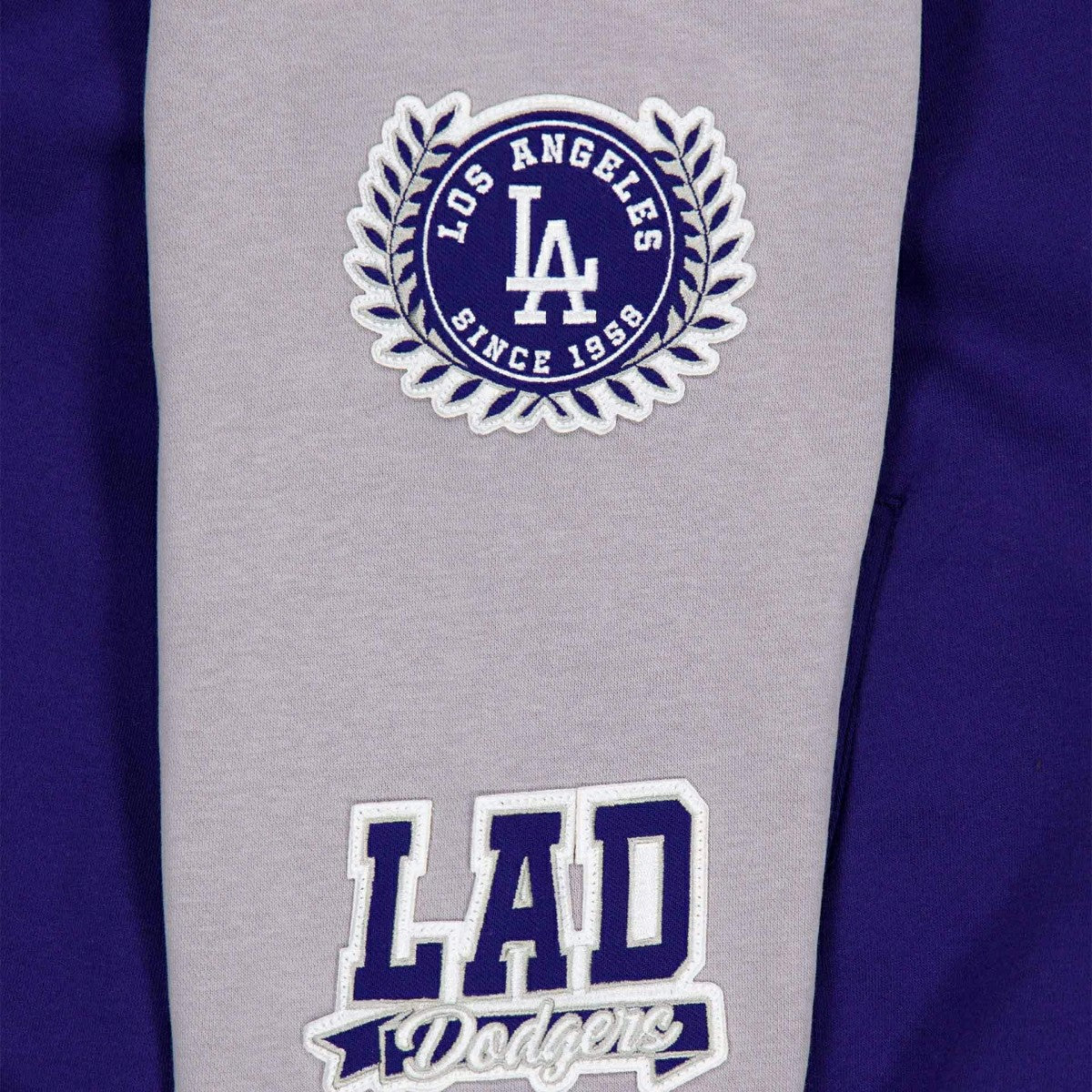 Los Angeles Dodgers Full Snap Patch Jacket Blue/Gray - Taass Online