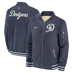 Los Angeles Dodgers City Connect 2026 MLB Authentic Dugout Bomber Jacket Navy - Taass Online