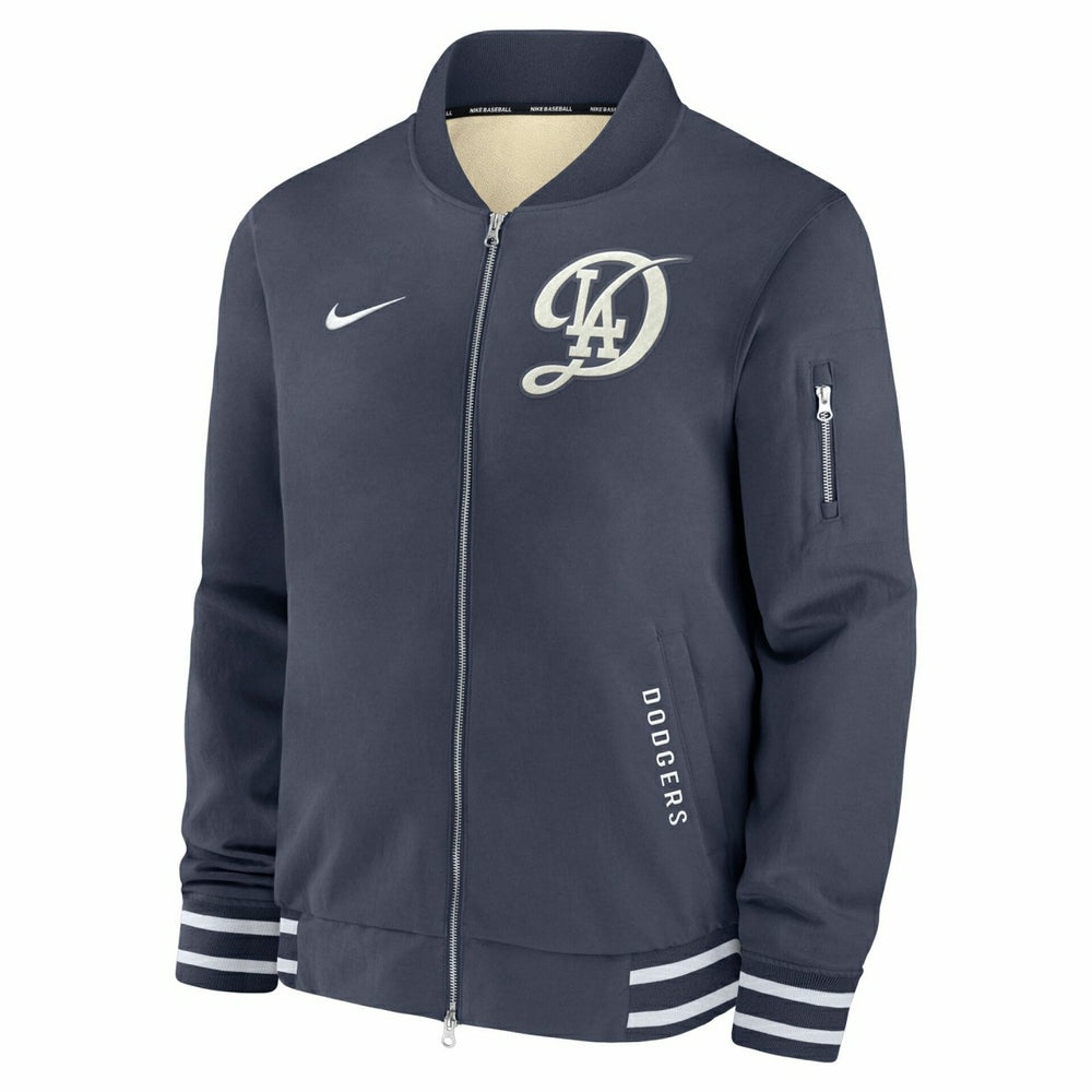 Los Angeles Dodgers City Connect 2026 MLB Authentic Dugout Bomber Jacket Navy - Taass Online