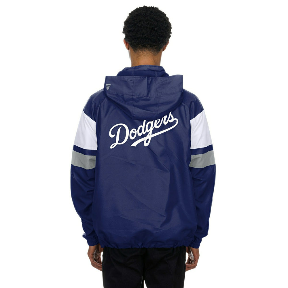 Los Angeles Dodgers MLB Quarter Zip Windbreaker Jacket Blue - Taass on sale
