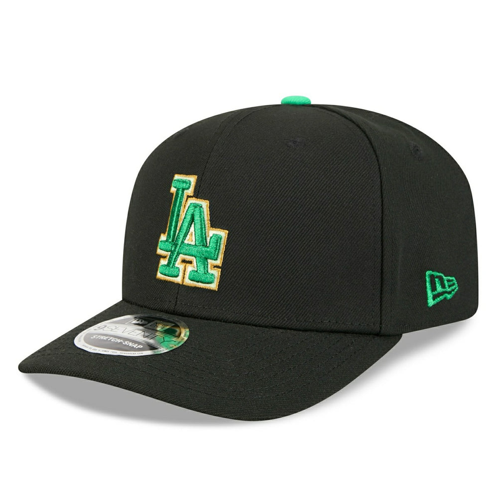 Los Angeles Dodgers 2026 St. Patrick's Day 9SEVENTY Stretch-Snap MLB Cap Black - Taass on sale