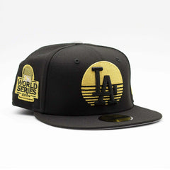 Los Angeles Dodgers 2024 World Series Misty Morning 59FIFTY Fitted MLB Cap Black - Taass on sale
