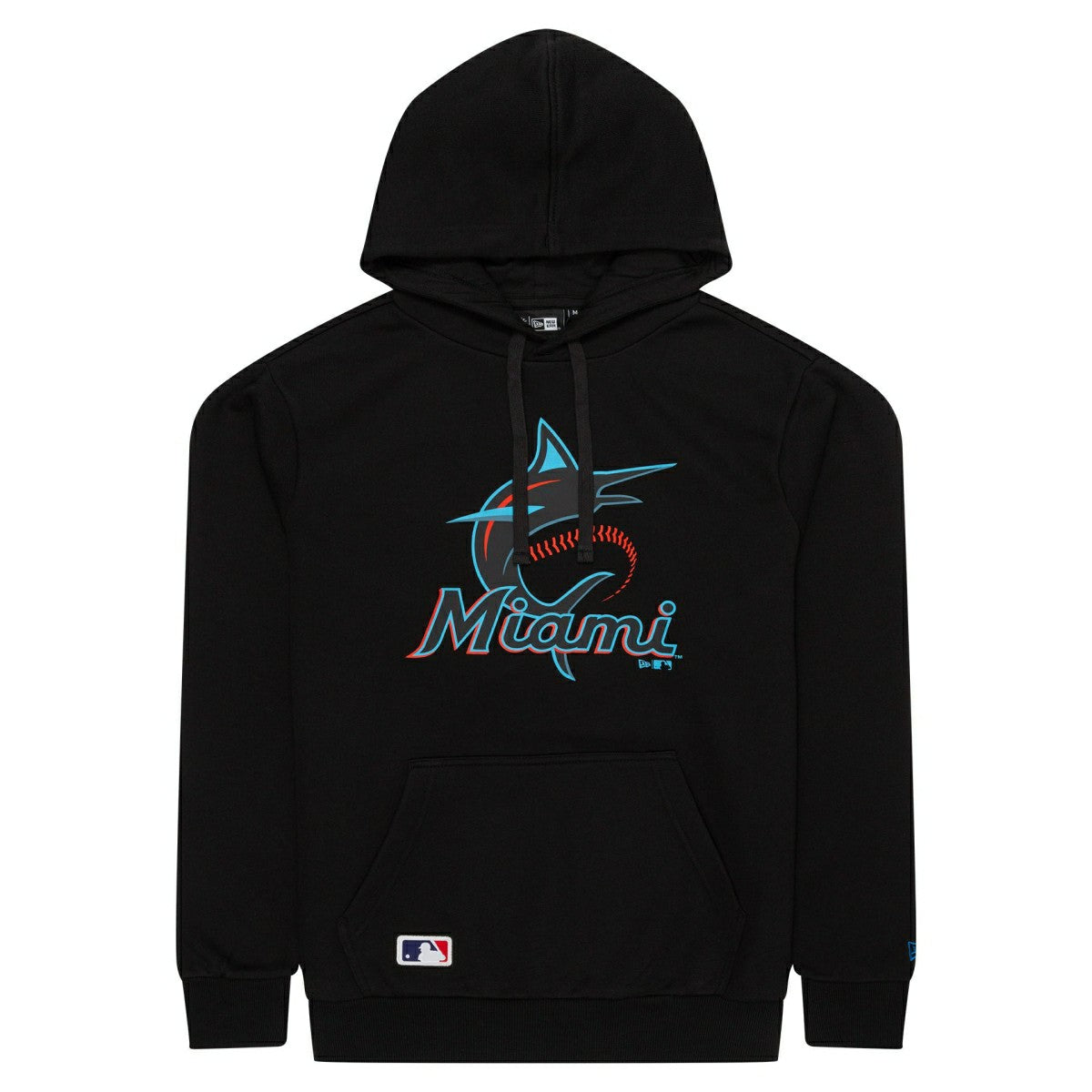 Miami Marlins Team Logo MLB Hoodie Black - Taass for sale