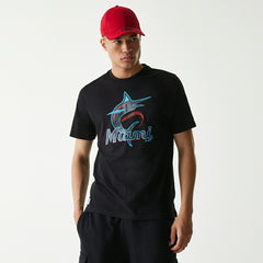Miami Marlins Team Logo New Era MLB T-Shirt Black - Taass outlet