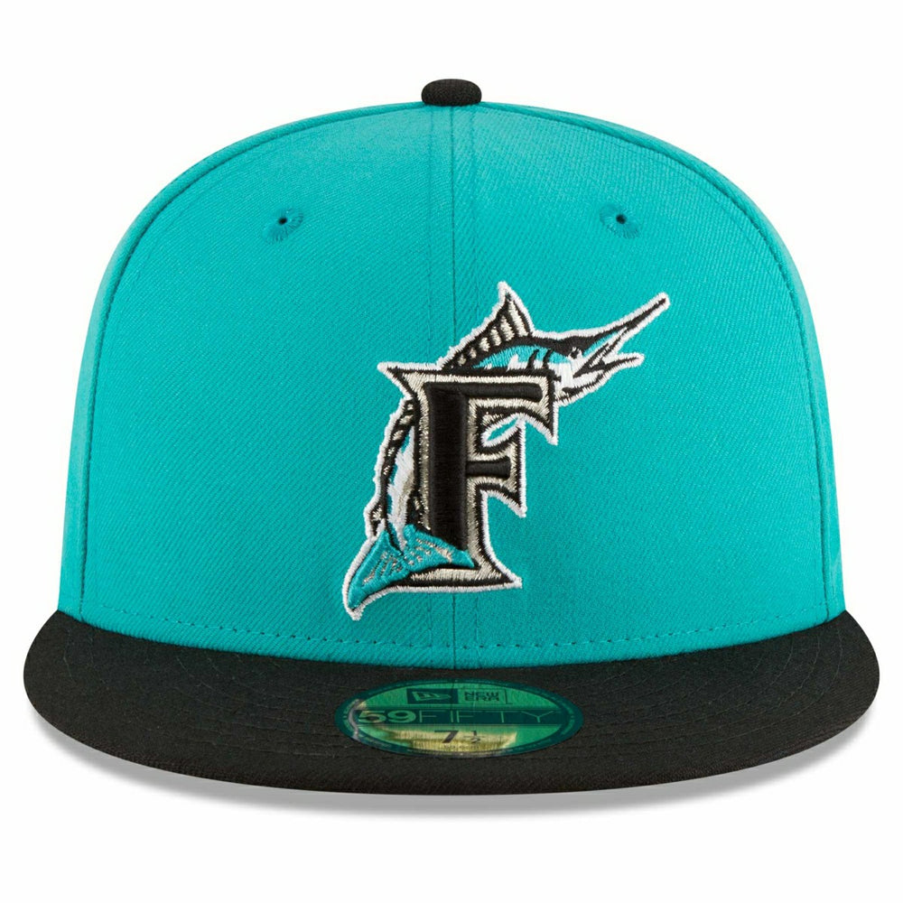 Florida Marlins 1997 World Series Cooperstown 59FIFTY Fitted MLB Cap Teal - Taass for sale