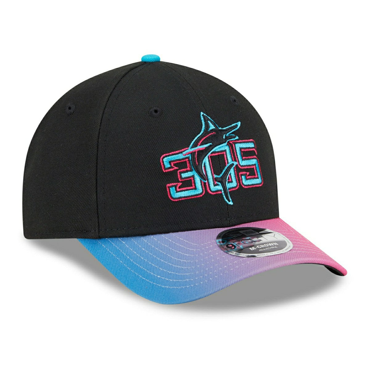Miami Marlins MLB City Connect 9FORTY M-Crown Snapback Cap Black - Taass outlet