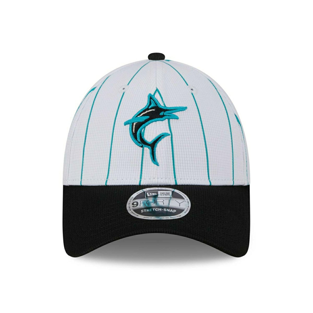 Miami Marlins 2025 MLB Batting Practice Stretch-Snap 9FORTY Adjustable Cap - Taass for sale