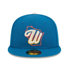 Milwaukee Brewers MLB Authentic City Connect 59FIFTY Fitted Cap Blue - Taass on sale