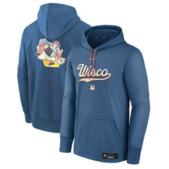 Milwaukee Brewers City Connect 2026 MLB Authentic Therma Hoodie Blue - Taass outlet