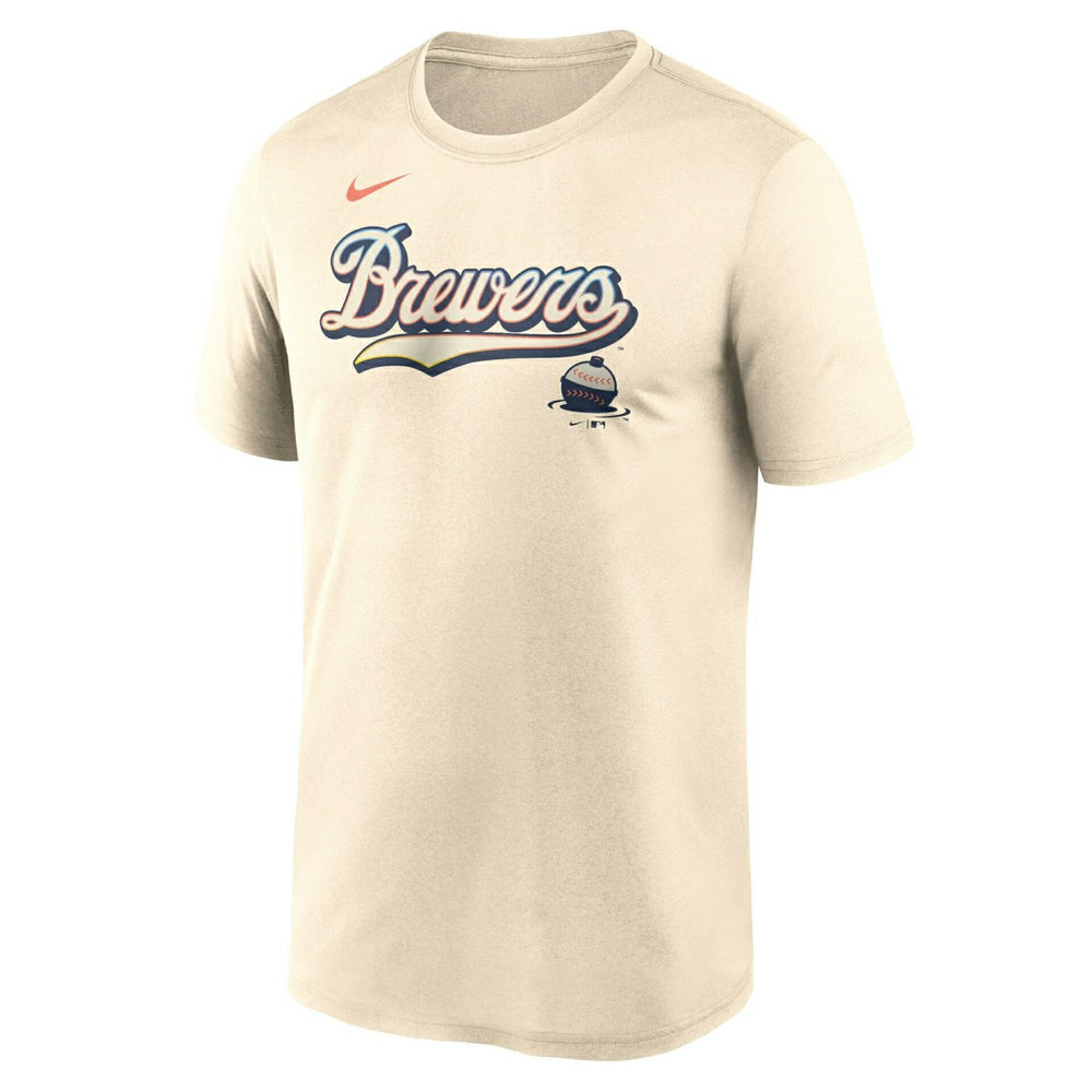 Milwaukee Brewers City Connect Legend MLB T-Shirt Natural - Taass for sale