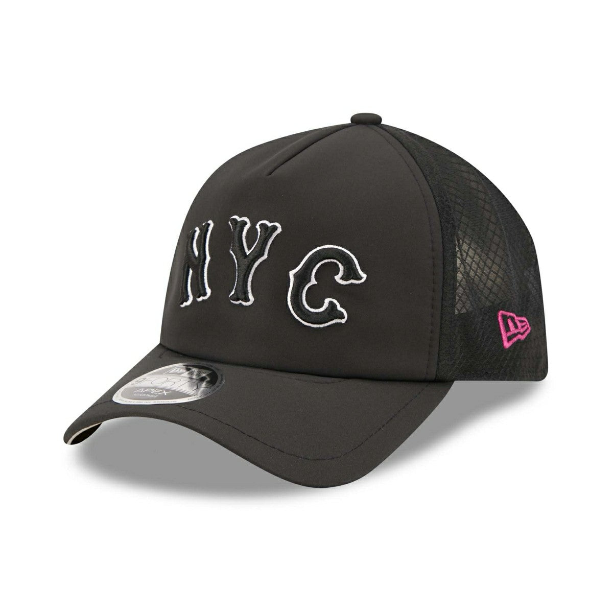 New York Mets 2026 MLB City Connect 9FORTY APEX Trucker Cap Black - Taass on sale