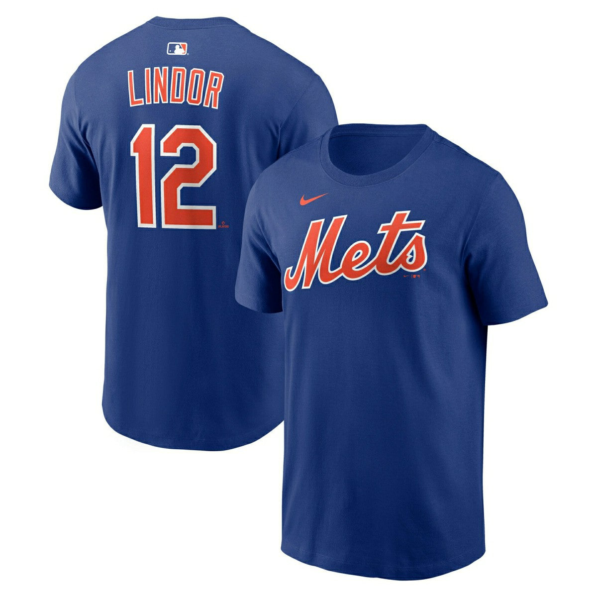 Francisco Lindor #12 New York Mets Player MLB T-Shirt Blue - Taass Online