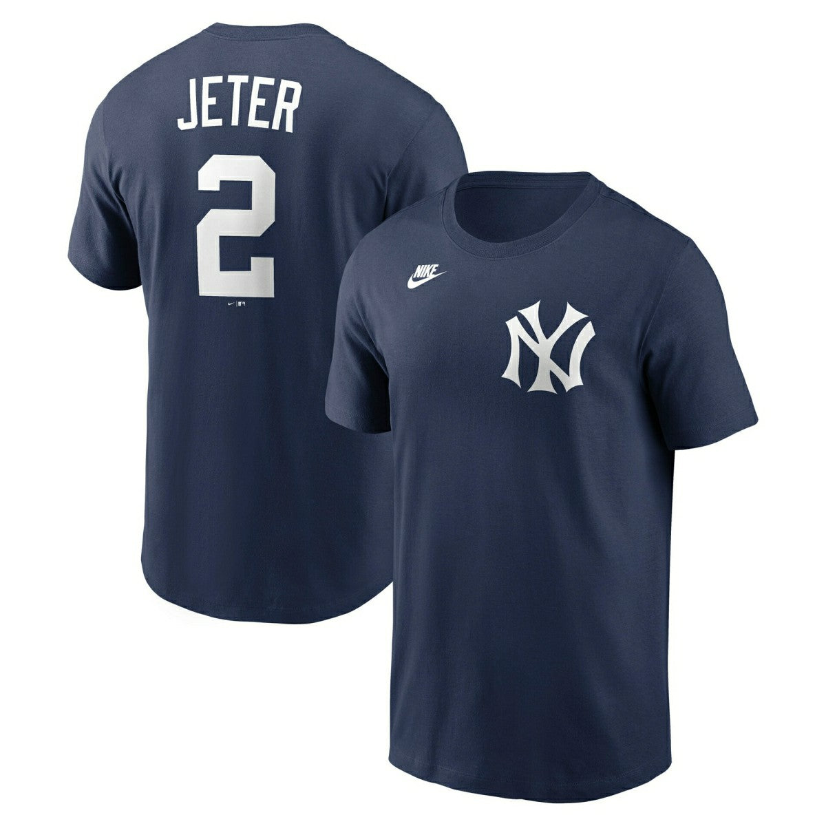 Derek Jeter #2 New York Yankees Cooperstown MLB T-Shirt Navy - Taass US