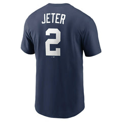 Derek Jeter #2 New York Yankees Cooperstown MLB T-Shirt Navy - Taass US