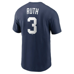 Babe Ruth #3 New York Yankees Cooperstown MLB T-Shirt Navy - Taass on sale