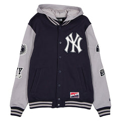 New York Yankees Full Snap Patch Jacket Navy/Gray - Taass Online
