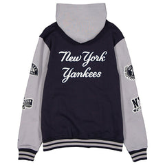New York Yankees Full Snap Patch Jacket Navy/Gray - Taass Online