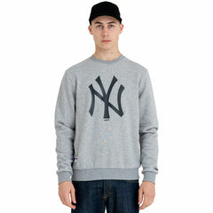 New York Yankees Logo Crewneck MLB Sweatshirt Grey - Taass for sale