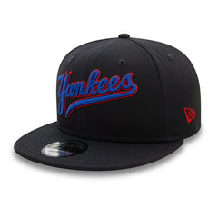 New York Yankees Wordmark Patch New Era 9FIFTY Snapback Cap Navy - Taass sale
