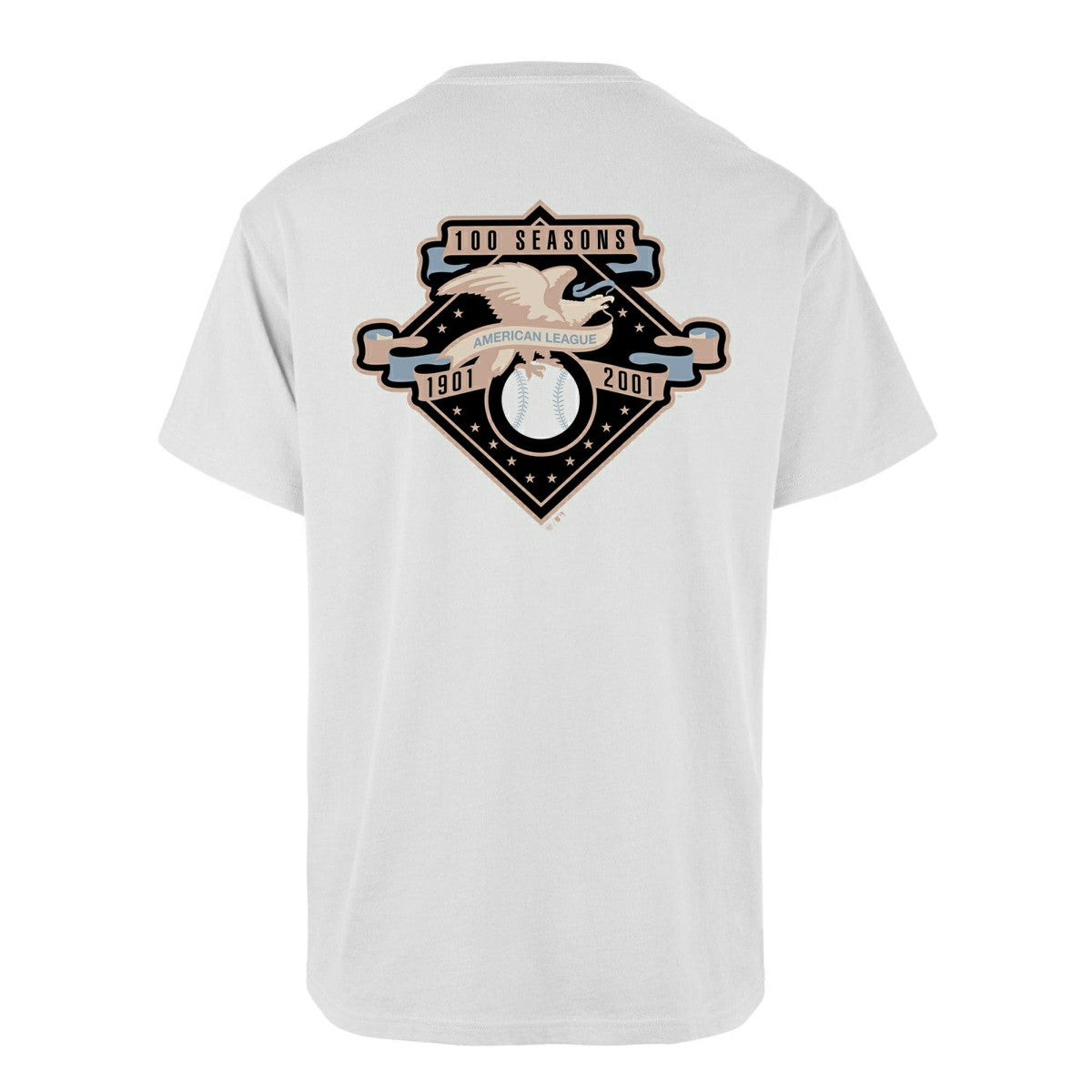 New York Yankees 100 Seasons '47 Backer Echo MLB T-Shirt White - Taass sale