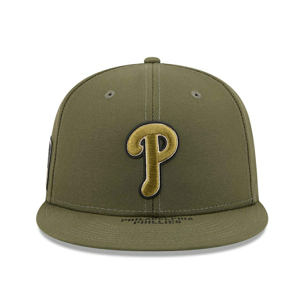 Philadelphia Phillies 2026 MLB Armed Forces Authentic 59FIFTY Fitted Cap Olive - Taass on sale