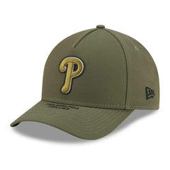 Philadelphia Phillies 2026 MLB Armed Forces 9FORTY M-Crown A-Frame Adjustable Cap Olive - Taass for sale