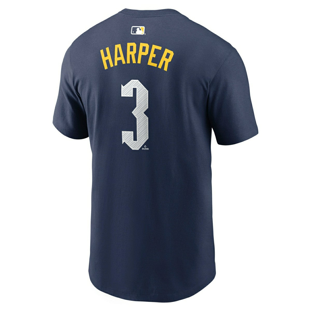 Bryce Harper #3 Philadelphia Phillies City Connect Player MLB T-Shirt Navy - Taass on sale