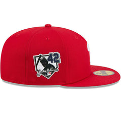Philadelphia Phillies 2026 Jackie Robinson Day 59FIFTY Fitted Cap Red - Taass discount