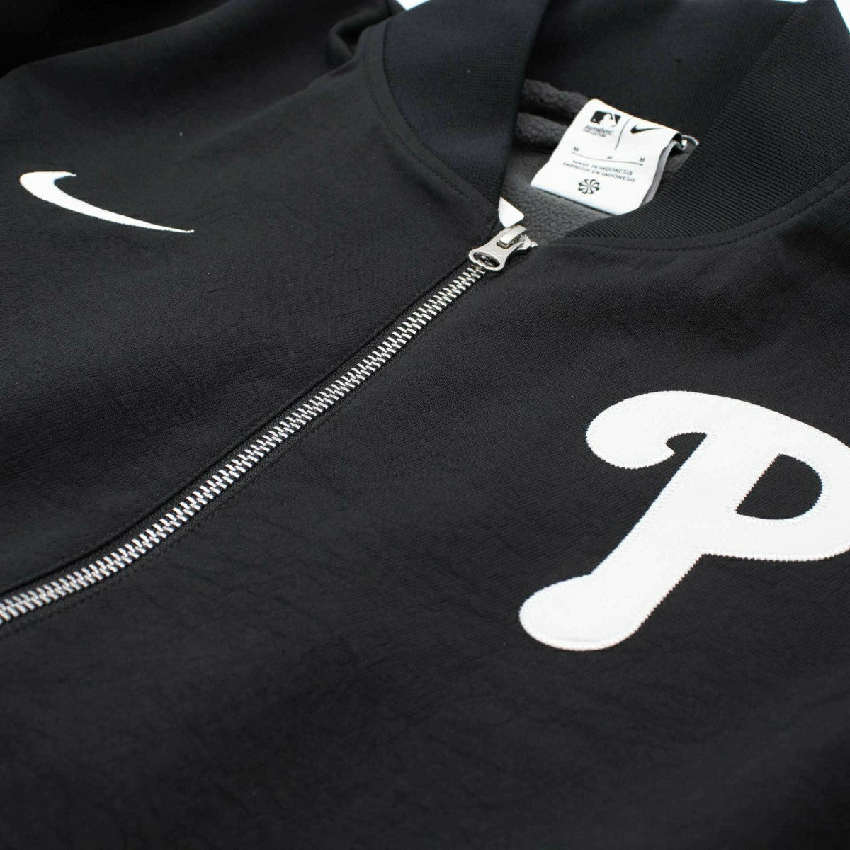 Philadelphia Phillies 2026 MLB Authentic Dugout Bomber Jacket Black - Taass Online