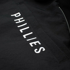 Philadelphia Phillies 2026 MLB Authentic Dugout Bomber Jacket Black - Taass Online