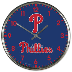 Philadelphia Phillies Chrome MLB Team Design Wall Clock - Taass discount