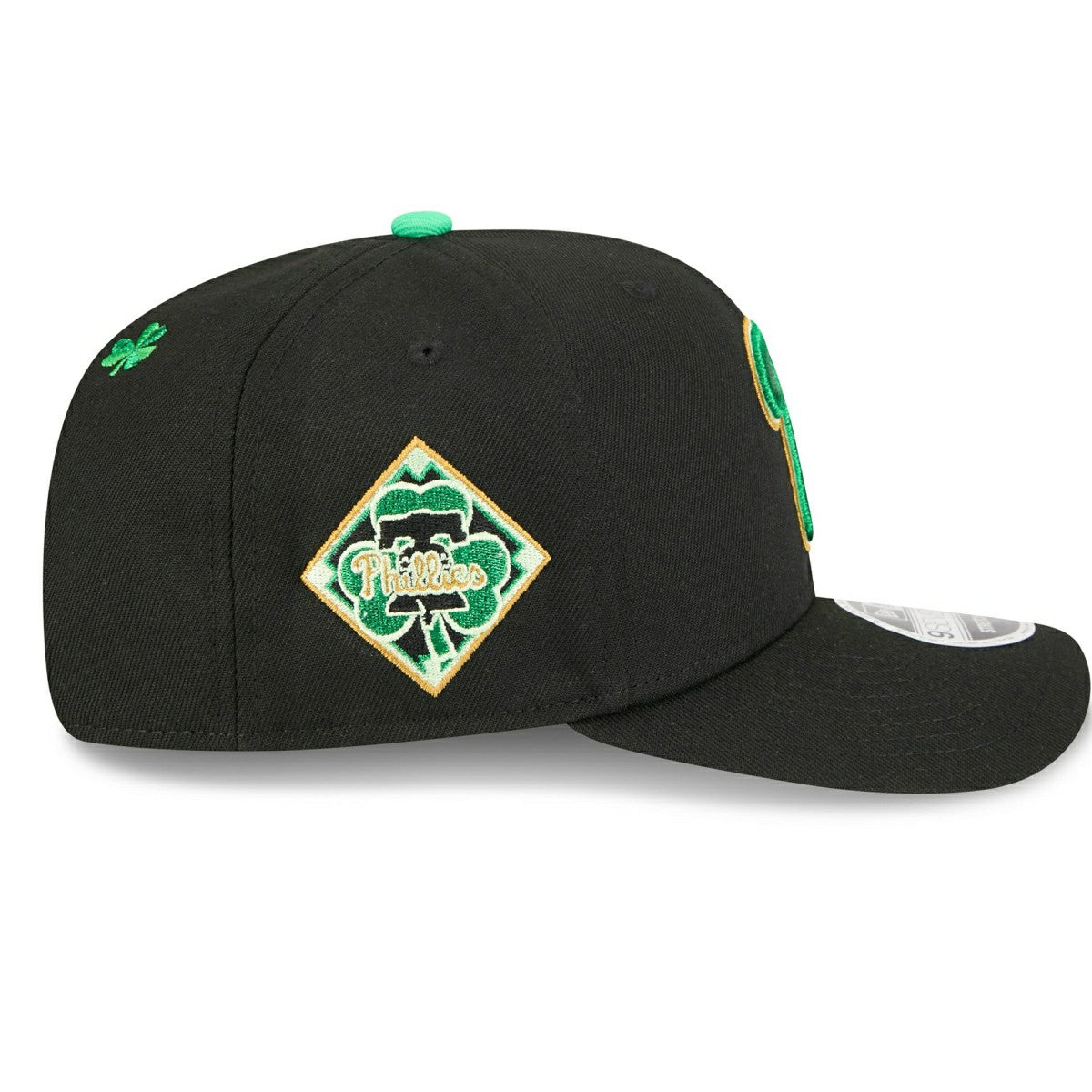 Philadelphia Phillies 2026 St. Patrick's Day 9SEVENTY Stretch-Snap MLB Cap Black - Taass Online