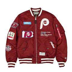 Philadelphia Phillies Alpha Industries MA-1 MLB Bomber Jacket Red - Taass outlet