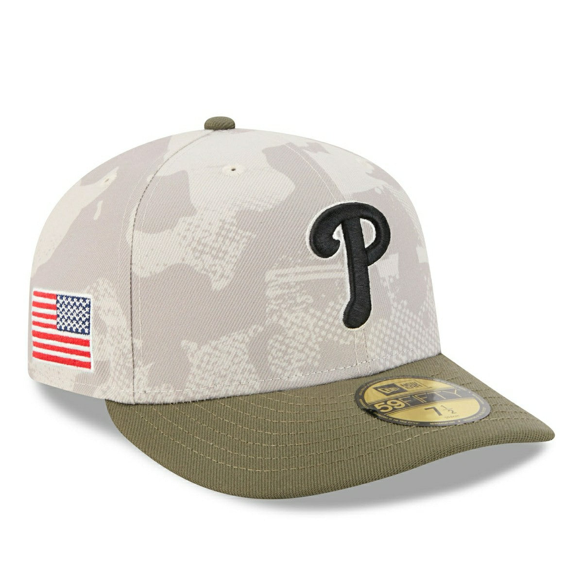 Philadelphia Phillies 2025 MLB Authentic Armed Forces Pre-Curved 59FIFTY Fitted Cap - Taass discount